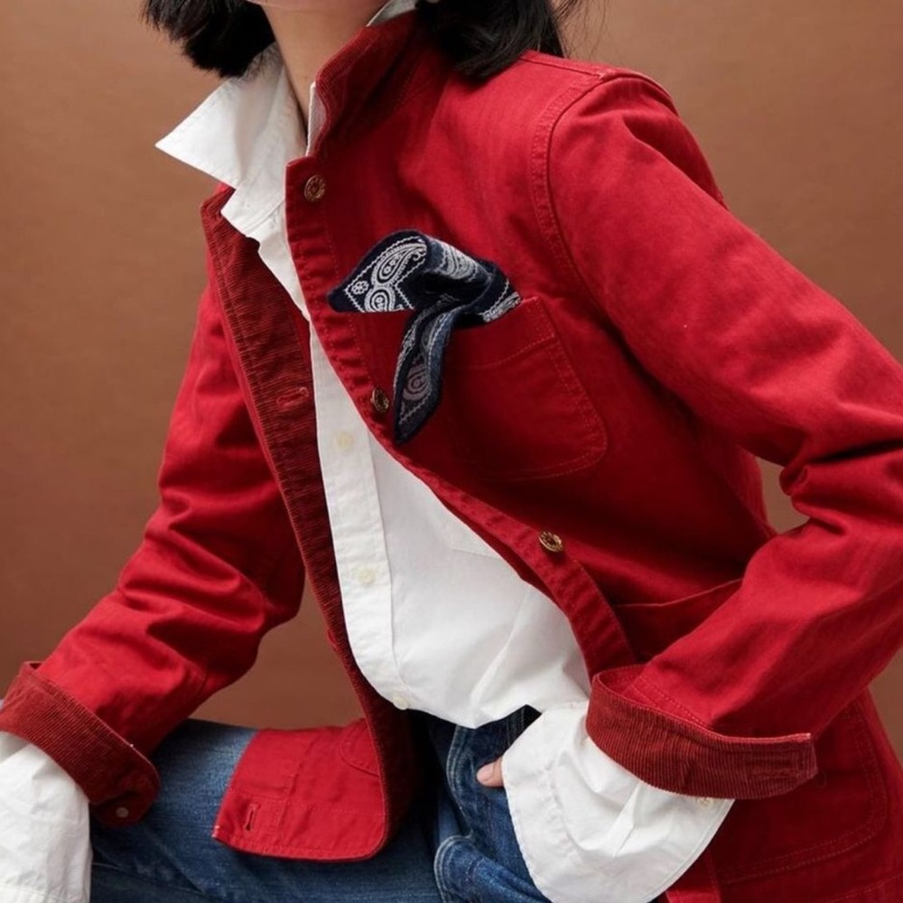 ALEX MILL Cotton Herringbone Workers Jacket